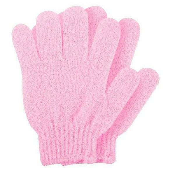 Pink Exfoliating gloves