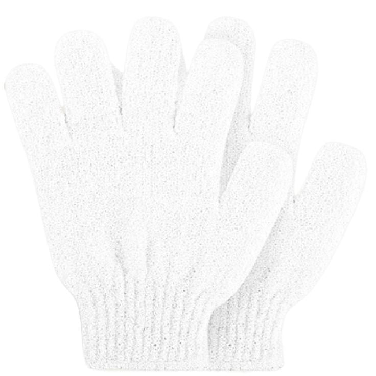 White Exfoliating Gloves
